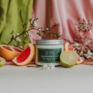 Bergamotka & cedr - naturalna świeca sojowa